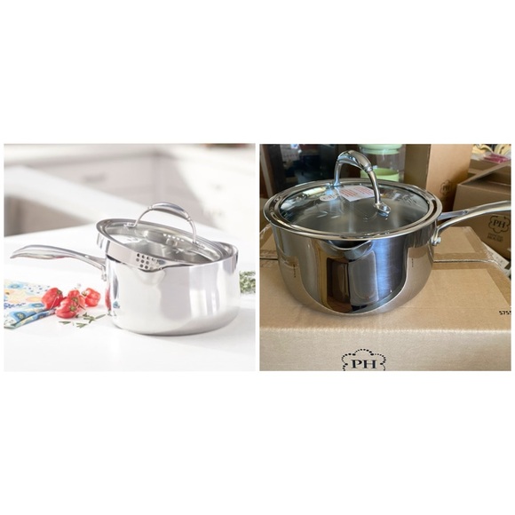 NEW Princess House 3 qt Straining Saucepan